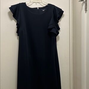 Tommy Hilfiger Navy Midi Dress with Ruffle Sleeves
